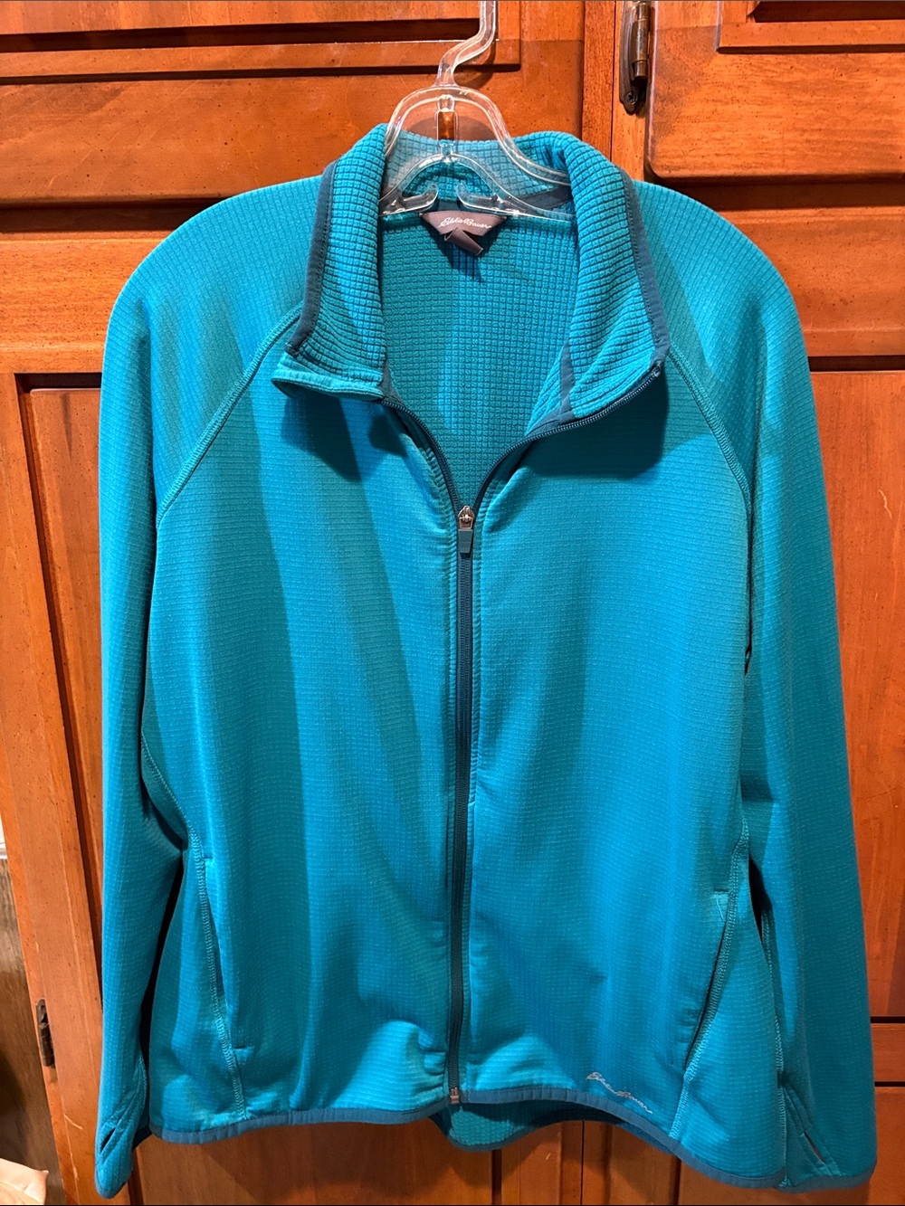 Eddie Bauer Teal Full-Zip Utility Jacket